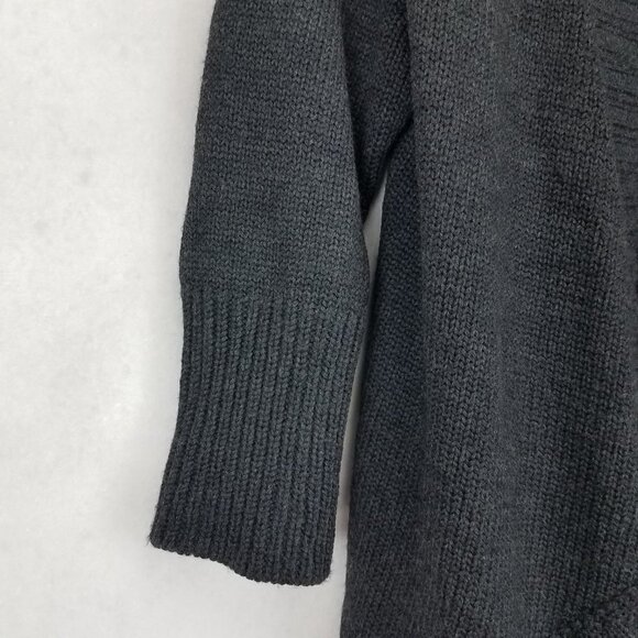 Eileen Fisher Size S Merino Wool Cardigan Sweater in Charcoal Gray - Picture 2 of 11